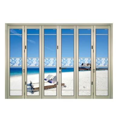 China Fold Cut Non Thermal Bi Folding Door With Lock Aluminum Folding Door Manufacturer for sale