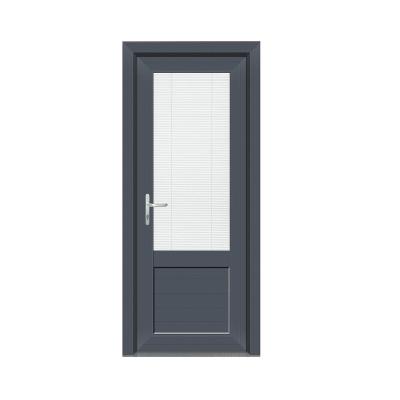 China Aluminum Panel Secret Frosted Glass House Soundproof Half Hinged Door , Toilet Hinged Door for sale