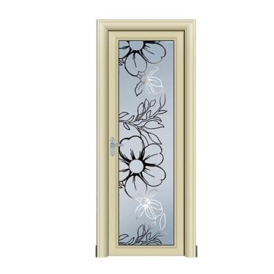 China Modern Single Leaf Aluminum Glass Swing Door Price for sale