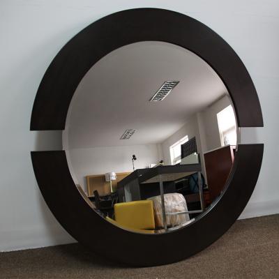 China Modern 5mm Tempered Glass Round Wall Mirror With Plywood Frame for sale