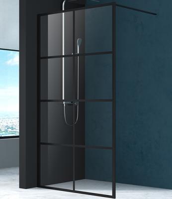 China Modern Profile Shower Screen Bath Black Door Aluminum Shower Enclosure for sale