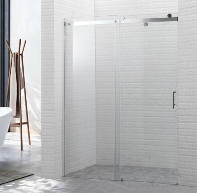 China Modern Large Extension Bypass Shower Door Bathroom Sliding Shower Door Roller Glass Shower Door for sale