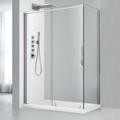 China Modern Frameless Glass 3 Panel Sliding Shower Door For Bathroom for sale