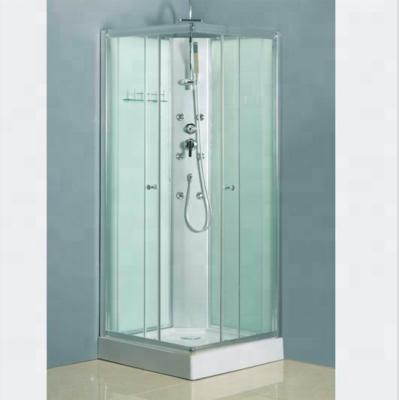 China Single Frameless Acrylic Ready Made Enclosed Prefab Square Walk Shower Enclosure for sale