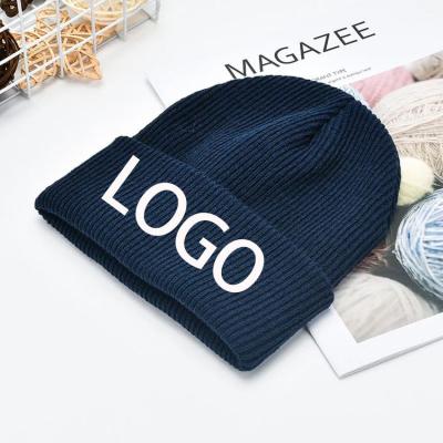 China Beanie Wholesale Manufacturer Unisex Custom Factory Supplier COMMON Logo Knitted Winter Hats for sale