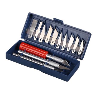 China 13PCS Multifunctional Aluminum/PP Hobby Knife Opener Carving Cutter Set Engraver Carving Art Hand Tool Kit Ideal for Wood Paper Plastic for sale