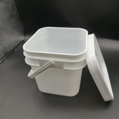 中国 100% PP 2L 3L 5L 10L Square Shaped Plastic Bucket Anti Fall Screen Printing 販売のため