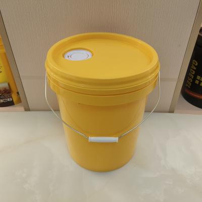 China 18L 4.8 Gallon 5 Gallon Plastic Paint Yellow Bucket High Temperature Resistant Te koop