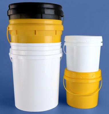 China Stackable Five Gallon Plastic Bucket With Lids IML Printing for sale