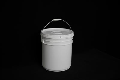 China White Round 5 Gallon Plastic Buckets UV Resistant With Lid For Industry Agriculture Food Medicine for sale