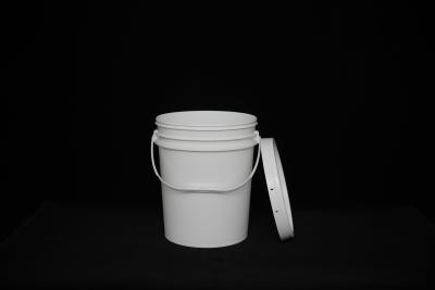 China Round White Custom Logo Food Grade Food Storage Bucket Dishwasher Safe / Stackable for sale