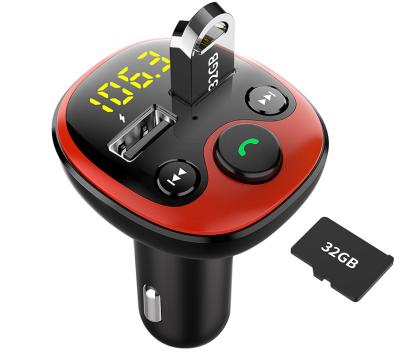 China Dropshipping New LED BT Radio FM Transmitter Car Stereo Kit 2021 Dual USB Car Charger MP3 Music Player Support TF/U Dual Port Disk for sale