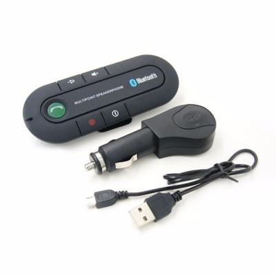 China 2021 hot dropshipping auto mp3 player kit BT speakers car wireless handsfree transmitter Amazon sun visor clip car handsfree kit with car charger sun visor clip car for sale