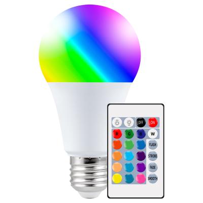 China Dropship 220V E27 RGB LED Bulb Light 2021 Modern Variable Colorful Lights 110V LED Lampada RGBW LED Lamp RGB With Remote Control for sale