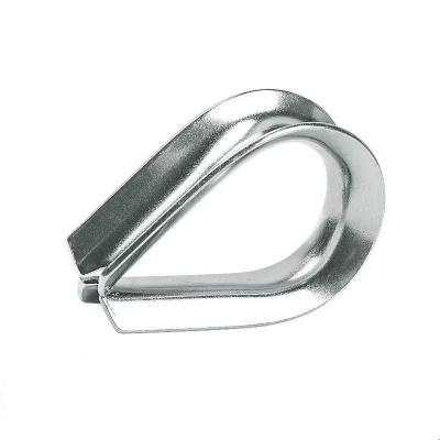 China Wire Rope Fittings 6mm 8mm 10mm 316 Terminal Stainless Steel 304 / Carbon Steel Wire Rope Thimble for sale