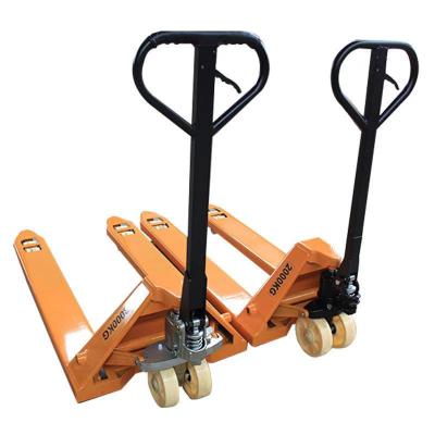 China Heavy Industry Portable Hydraulic AC Pallet Jack Hand Pallet Truck With Nylon Wheels for sale