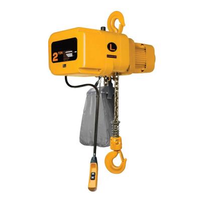 China Heavy Industry 1 2 3 5 Ton Single Speed ​​Double Electric Trolley Chain Hook Hoist for sale