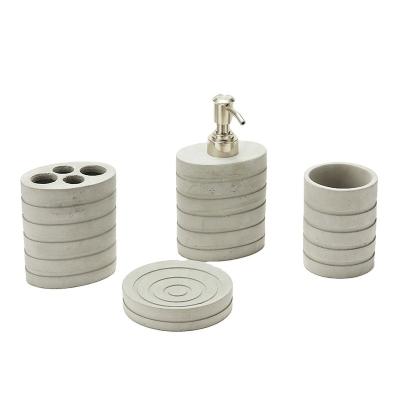 China Sustainable Top Quality Resin Bathroom Set Four-piece Toilet Accessories Set Bathroom Or Hotel for sale