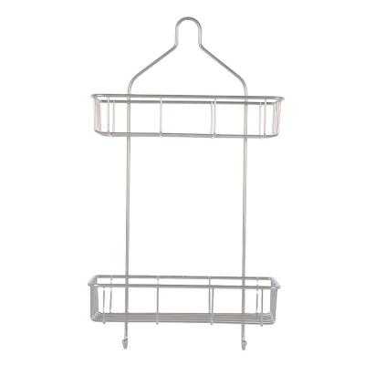 China Wall Mounted Type 2022 Modern Chromed Metal Bathroom Wire Rack Shower Hanging Trolley for sale