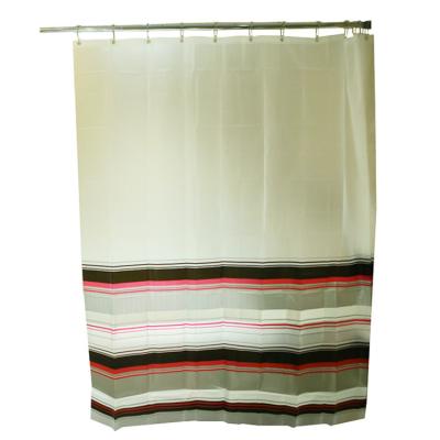 China Sustainable Top Quality Black Liner PEVA Stripe Shower Curtain 70