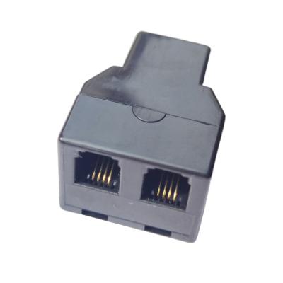 China Telephone Custom 1 To 2 Port Rj9 Telephone Splitter 4p4c for sale