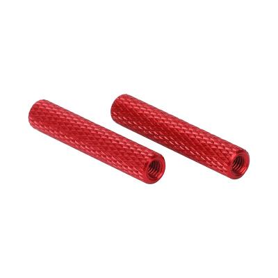 China Model Aircraft M3*28MM Black Aluminum Round Knurled Aluminum Spacer for sale