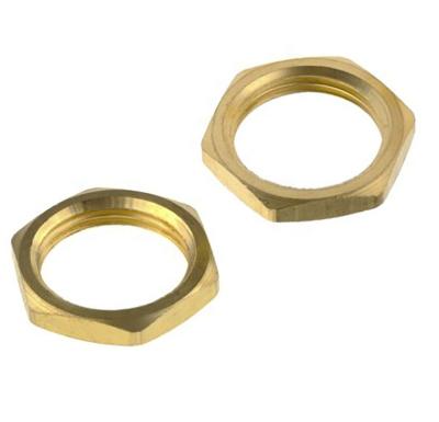 China Durable Hardware Manufacturing CNC Machining Thin DIN 439 Brass Hex Nuts for sale