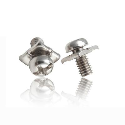 China M3M3.5M4 Pan Washer SEMS Combination Nickel Plated Steel T-Type Square Screws for sale