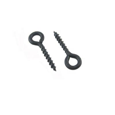 China Black Micro Pan Stainless Steel Eye Screw Hook M1.2 M 1.6 Small for sale