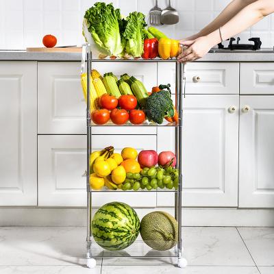 China Modern Choice Fun Multi-Layer Transparent Thin Multi-Function Kitchen Trolley With Roll Storage Rack for sale