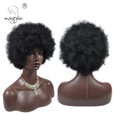 China Wholesale Cheap Ombre Afro Wave Ladies Hair Wigs 2 Tone Afro Kinky Curly Short Synthetic Hair Wigs Color 30 /27 Blue /Grey/ for sale