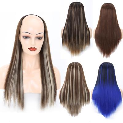 China Straight Silky Straight Wave U Part Wigs For Women Medium Part 14 Colors For Selection for sale