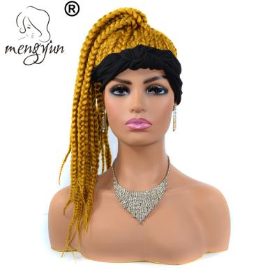 China Afro Curly Hair Bun TJG1 - 27# African Curly Drawstring Wig Light Brown Synthetic Wigs Afro Box Braid Wrap Blow Turban Hair for sale