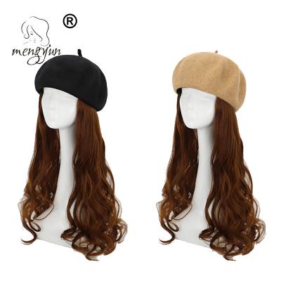 China Wholesale Body Wave Wig With Cap Long Body Wave Hair With Wig Caps For Women Beret Curls Synthetic Hair for sale