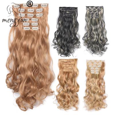 China Mengyun Big Loop 16 Clips In Hair Extension Body Wave 22