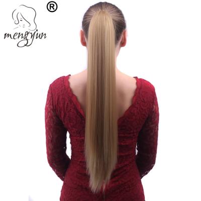 China Soft Realistic Hair Ponytail Clip In Hair Extensions Long Straight Ponytail Claw Wig Soft Realistic Ponytail for sale