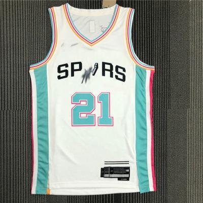 China 2021/22 Breathable Name and LOGO of San Antonio City Edition Keldon Spurs DeRozan Duncan Basketball Jersey Parker Custom of Diamond Logo Men for sale