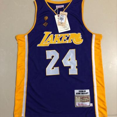 China High Quality Antibacterial Kobe Bryant Stitched Jersey Mitchell #24 # 8 Men's Basketball Uniform Training Basketball Jersey for sale