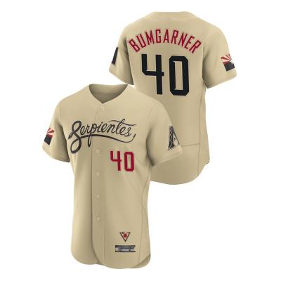 China 2021 Antibacterial New Style Cheap Wholesale China Stitched Custom Diamond Shaped Back 40 Baseball Jerseys Arizona Bumgarner 5 Escobar 4 Marte for sale