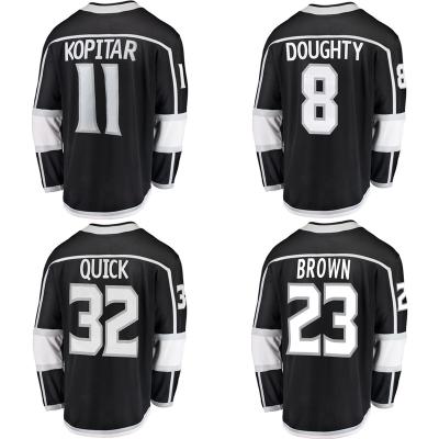 China Shirts & Custom Tops Ice Hockey Jersey Los Angeles City Stitched Black Valorous 32 Kings Team Uniform #11 Anze Kopitar 8 Wholesale for sale