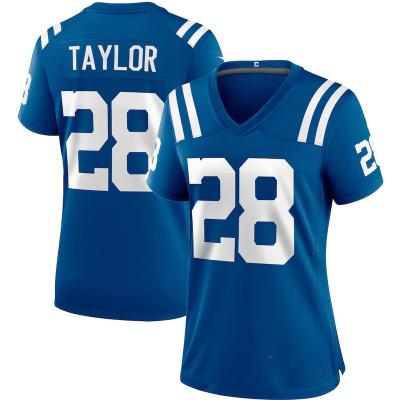 China Best Quality Indianapolis Antibacterial Wholesale Cheap Stitched Women American Football Team Uniform 28 Taylor 53 Leonard 56 Nelson Tank Top for sale