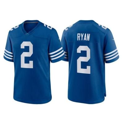 China New 2022 Stitched American Football Jersey Indianapolis Colt #2 Matt Ryan Top Embroidery Jersey Antibacterial for sale