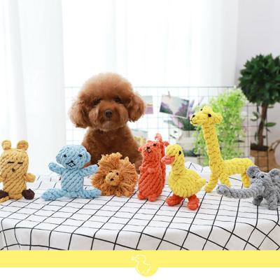 China Sustainable Cute Dog's Good Companion Pet Training Expandable Plush Toy for sale