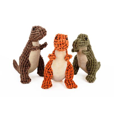 China Viable Tyrannosaurus Naughty Dog's Friend Small Plush Pet Toy for sale