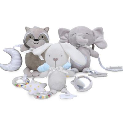 China Animal type cute raccoon and elephant shapes used to soothe baby rattle for sale