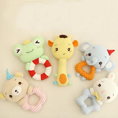 China Animal Type Educational Plush Rattle Toys Soothing Dolls Baby Educational Toys for sale