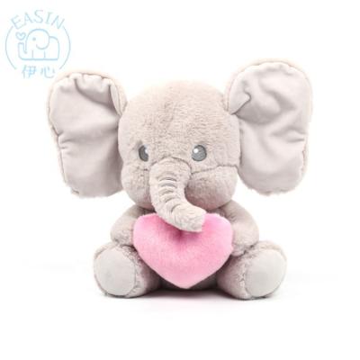 China Baby Plush Toy Customized Design Plush Material Stuffed Gray Elephant Baby Toy for sale