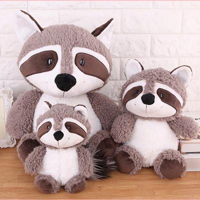 China Big Cute Plush Gray Raccoon Gift For Baby Soft Animal Toys for sale