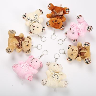 China Cute Gift Backpack Mini Stuffed Plush Teddy Bear Pendant Key Chain for sale