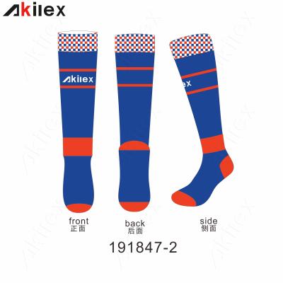 China Sustainable Popular New Design Customize Soccer Socks Knitted Soccer Socks For Adult for sale